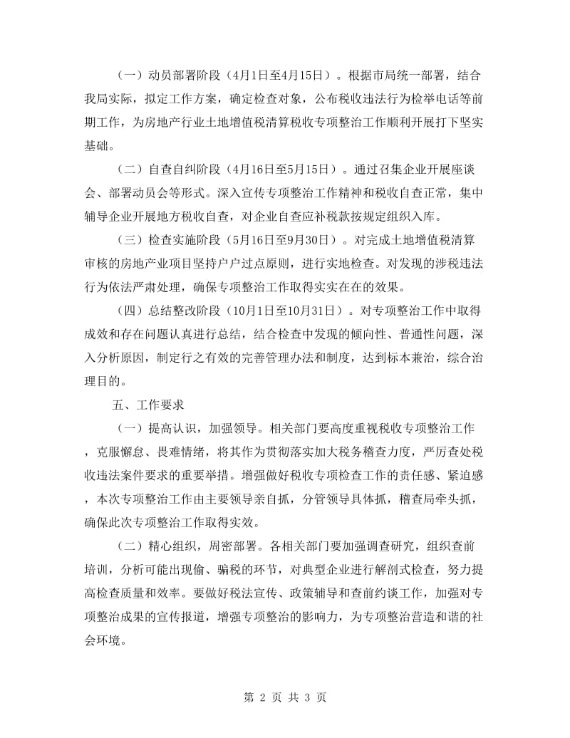 房地产行业土地增值税清算整治方案.doc_第2页