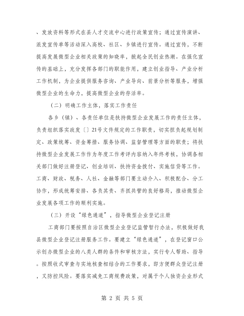 扶持微型企业发展管理的方案.doc_第2页