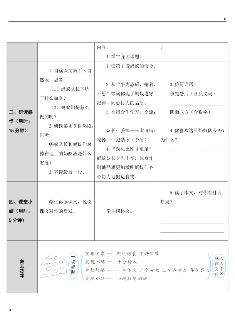 部编语文11 一块奶酪教案教学设计_第2页