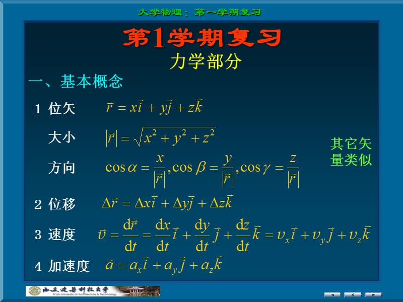 大学物理第一学期复习经典力学、热力学(未标注).ppt_第1页