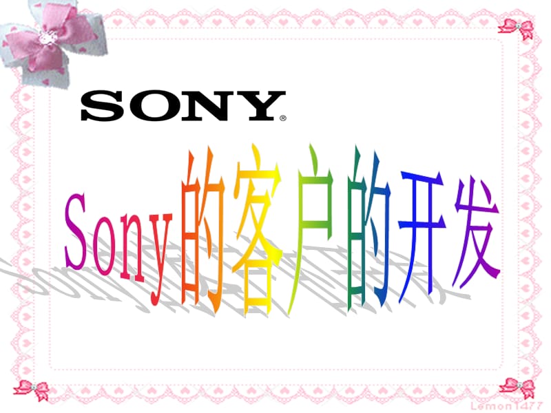 客户开发案例：sony的客户开发.ppt_第1页