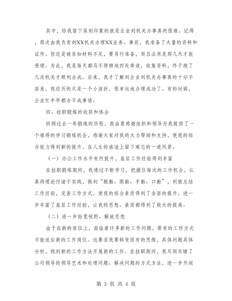 办公室副主任挂职锻炼经验交流材料.doc_第3页