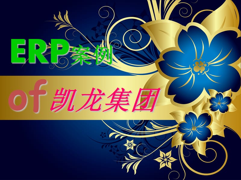 凯龙化工ERP案例.ppt_第1页