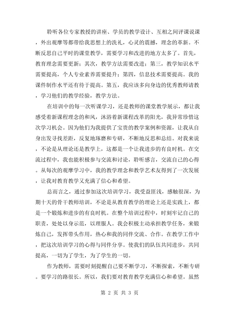 xx年中小学数学骨干教师培训总结.doc_第2页