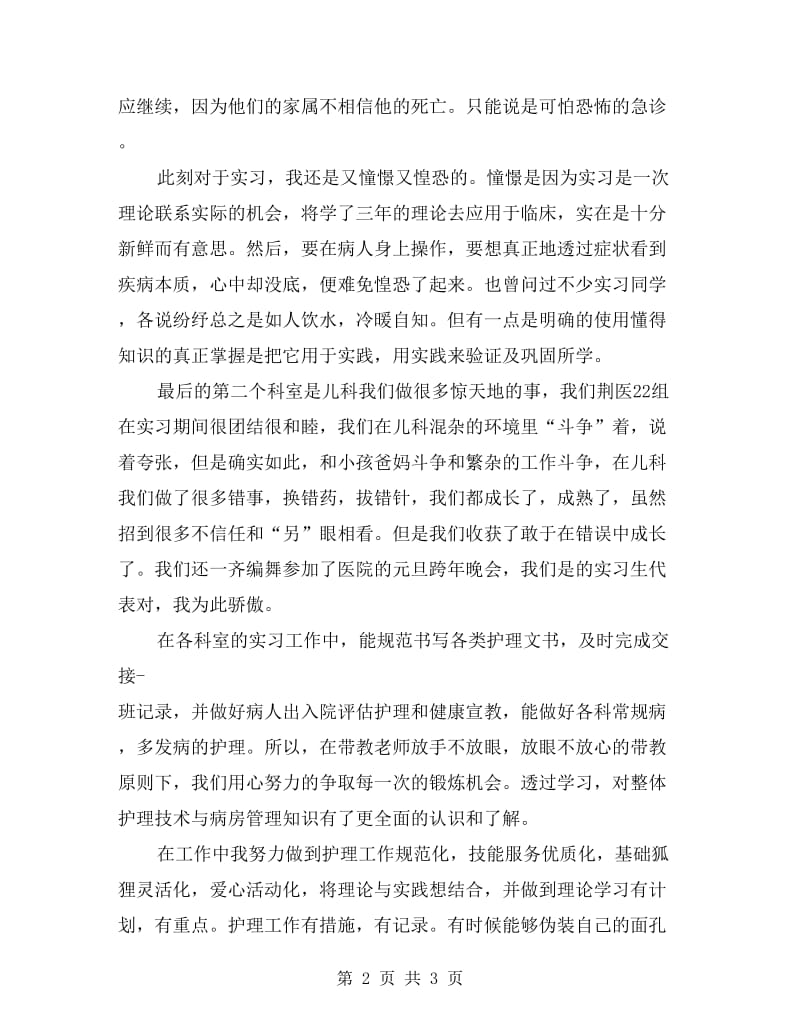 护士个人实习总结(三篇).doc_第2页