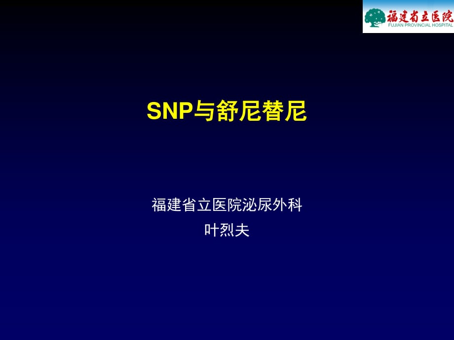 SNP与舒尼替尼(叶烈夫).ppt_第1页