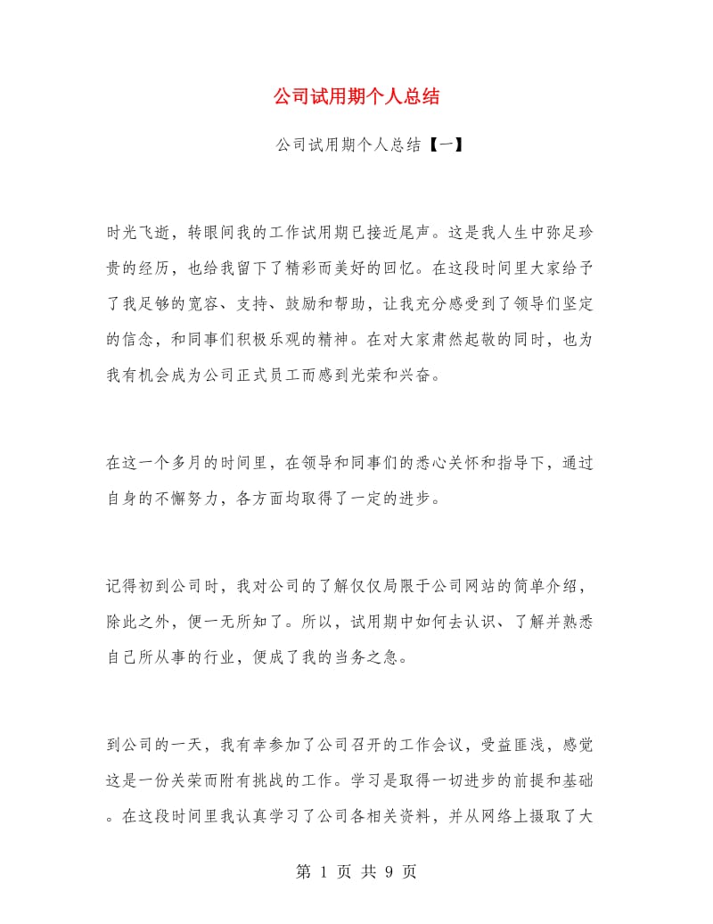 公司试用期个人总结.doc_第1页