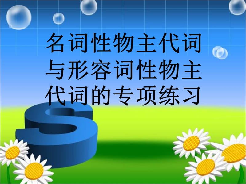 初一初中形容词性和名词性物主代词专项练习.ppt_第1页