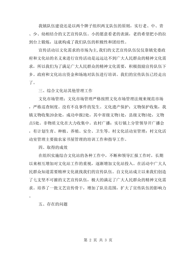 综合文化站工作自查报告.doc_第2页