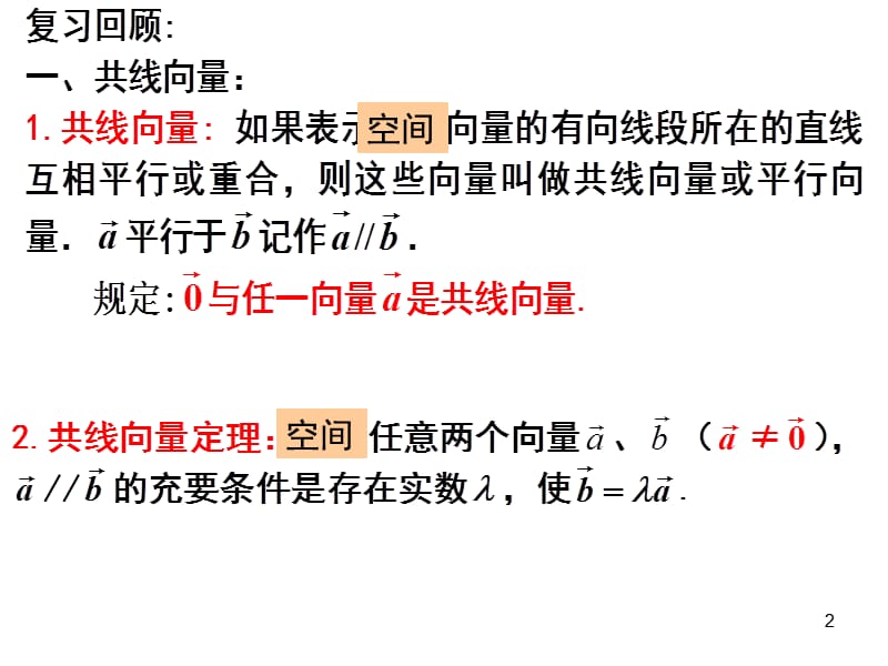 共面向量定理ppt课件_第2页