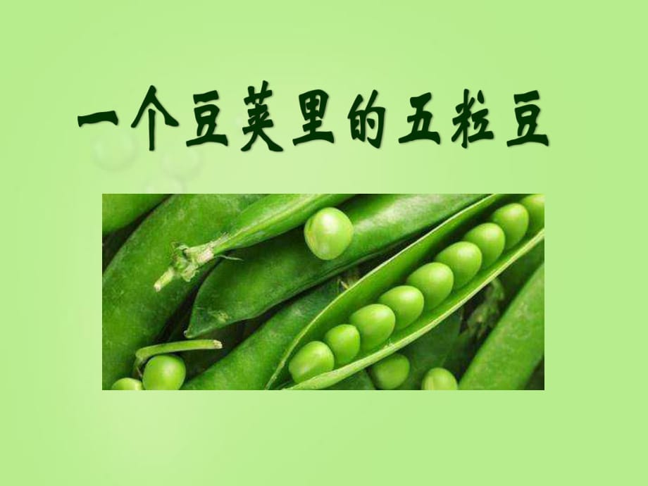 一個豆莢里的五粒豆.ppt_第1頁