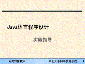 java面向?qū)ο蠹夹g(shù)實驗.ppt