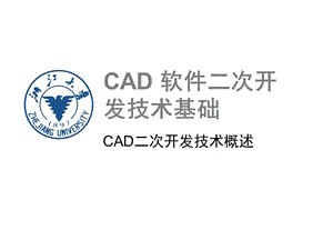 CAD软件二次开发技术基础.ppt