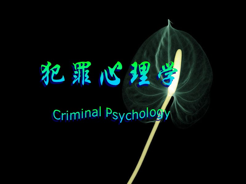 《犯罪心理學》PPT課件.ppt_第1頁