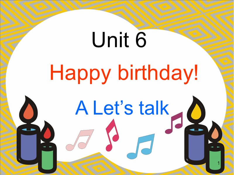 pep三上unit 6 happy birthday A let27s talkppt课件_第1页