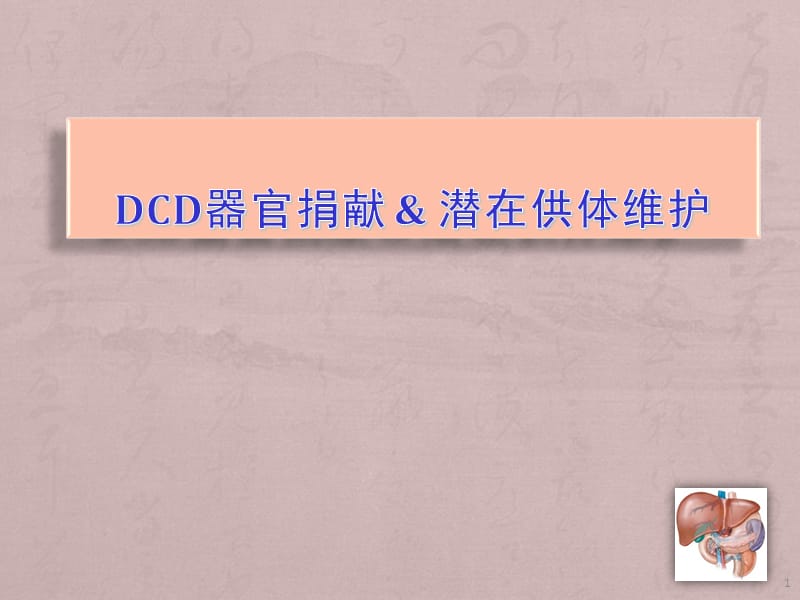 DCD器官捐献和潜在器官维护ppt课件_第1页