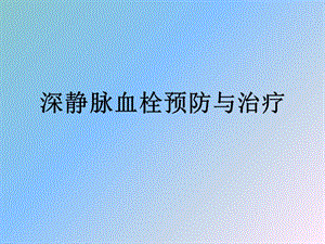 深靜脈血栓的防治.ppt