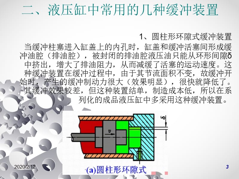 液压缸缓冲原理及缓冲装置的结构形式.ppt_第3页