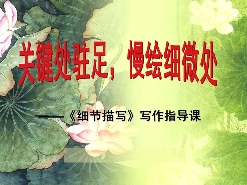 细节描写公开课(张ppt).ppt_第1页