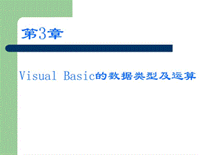 VisualBasic的数据类型及运算.ppt
