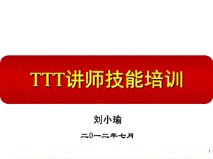 《TTT初级讲师培训》PPT课件.ppt
