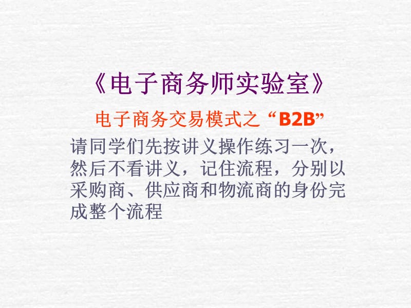 电子商务师实验室(B2B).ppt_第1页