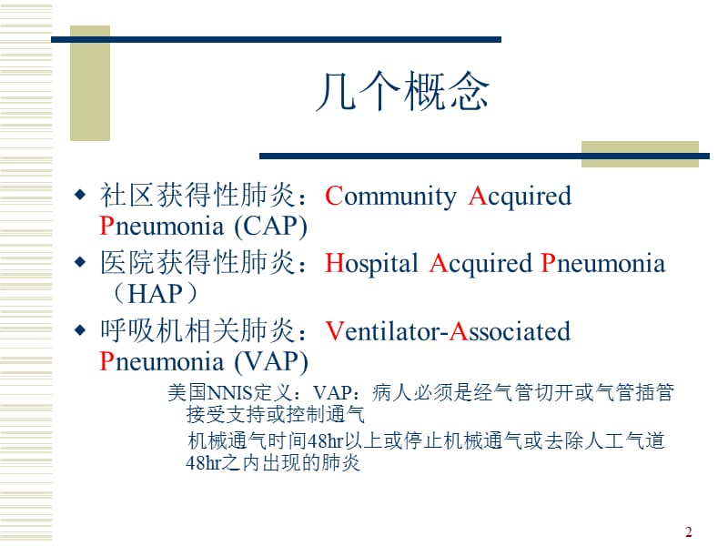 重症肺炎的诊断标准和临床处理ppt课件_第2页