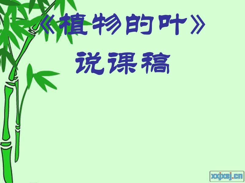 《植物的葉說課稿》PPT課件.ppt_第1頁(yè)