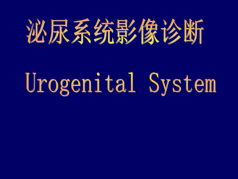 泌尿系统影像学表现(详细、全面).ppt_第1页