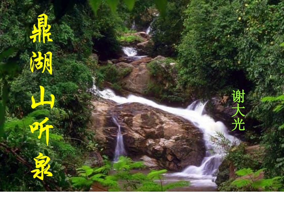 《鼎湖山听泉》PPT课件.ppt_第1页