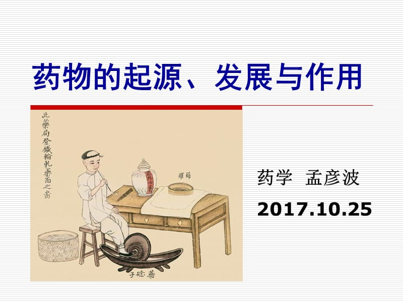 药物起源、发展与作用.ppt_第1页