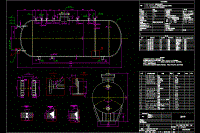 液氨儲罐(臥式)設(shè)計CAD圖紙+說明書