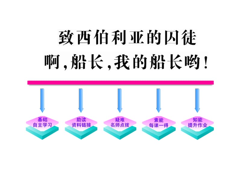 《致西伯利亞的囚徒、啊船長我的船長喲》(蘇教版).ppt_第1頁