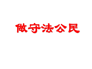 《做守法公民》PPT課件.ppt