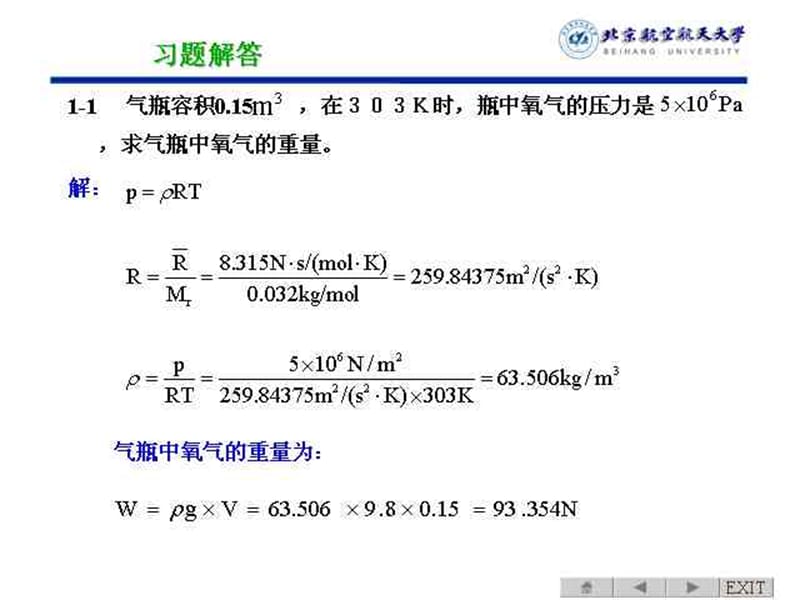 空氣動力學習題答案-不完全版.ppt_第1頁