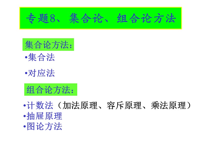 集合論、組合論方法.ppt_第1頁