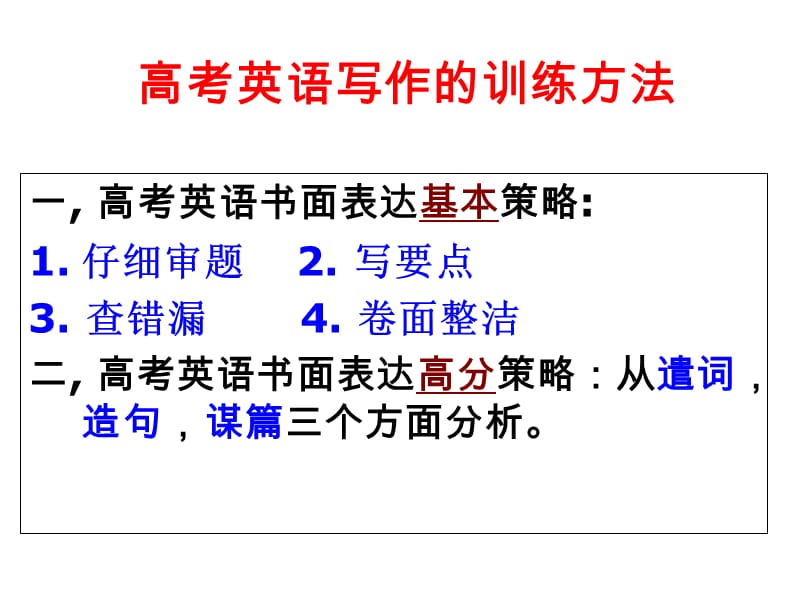 高考英语写作的训练方法.ppt_第1页