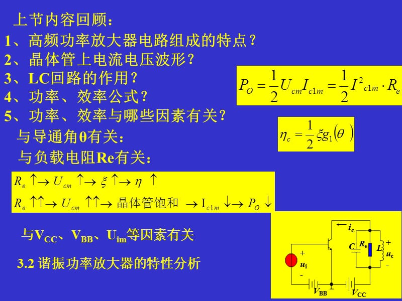 高頻諧振功率放大器工作狀態(tài).ppt_第1頁