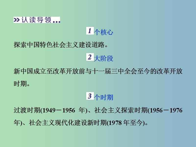 高三历史一轮复习专题八中国特色社会主义建设的道路专题整合提升课件新人教版.ppt_第3页