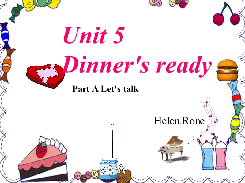 四年级上册Unit-5-Dinner27s-ready-A-Let27s-talk说课稿ppt课件_第1页