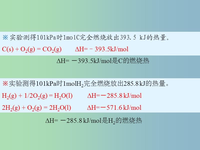 高中化学 第二章 第二节 化学能与热能——燃烧热与中和热课件 新人教版必修2.ppt_第2页