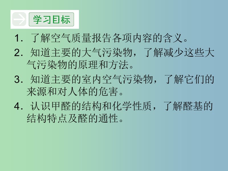 高中化学 1空气质量的改善课件 苏教版选修1.ppt_第3页