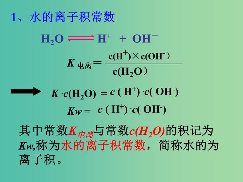 高中化学 3.2《水的电离和溶液的酸碱性》课件1 新人教版选修4.ppt_第3页