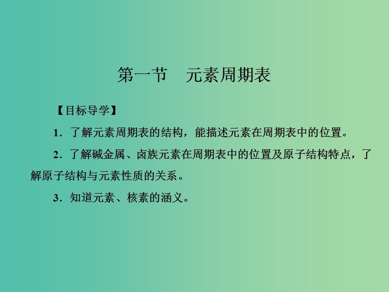 高中化学 第一章 物质结构元素周期律 第一节 元素周期表课件 新人教版必修2.ppt_第2页