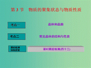 高中化學(xué)一輪復(fù)習(xí) 第11章 物質(zhì)結(jié)構(gòu)與性質(zhì) 第3節(jié) 物質(zhì)的聚集狀態(tài)與物質(zhì)性質(zhì)課件 魯教版.ppt