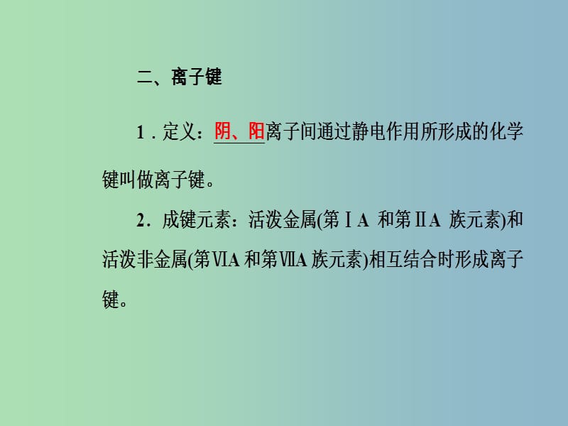 高三化学第五章专题十原子结构化学键考点2化学键离子键共价键的形成课件.ppt_第3页