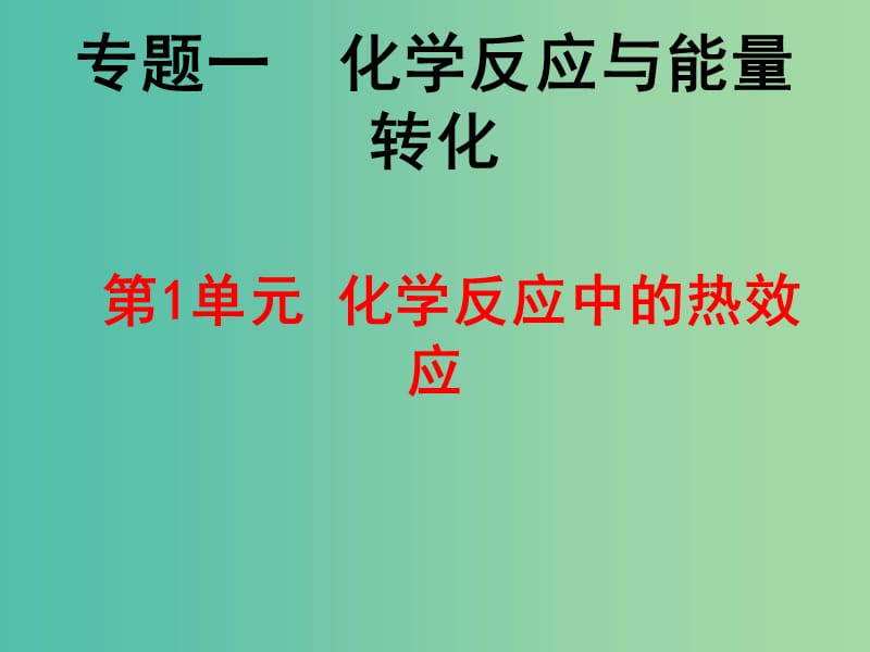 高中化学 1.1化学反应中的热效应课件 苏教版选修4.ppt_第1页