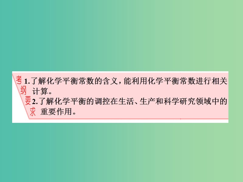 高中化学一轮复习 第7章 化学反应的方向、限度与速率 第2节 化学平衡常数课件 鲁教版.ppt_第2页