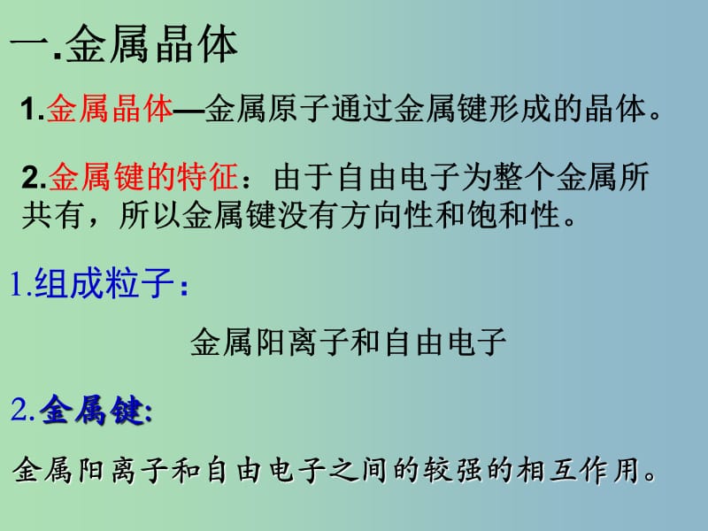 高中化学 3.2.1 金属晶体课件 鲁科版选修3.ppt_第3页