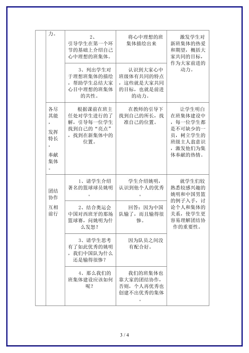 七年级政治上册第一单元第一课珍惜新起点创建新集体教学设计示例（一）.doc_第3页